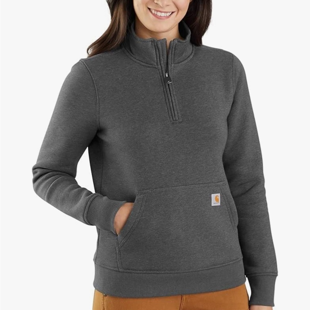 Carhartt Women's Gray Half-Zip Sweatshirt